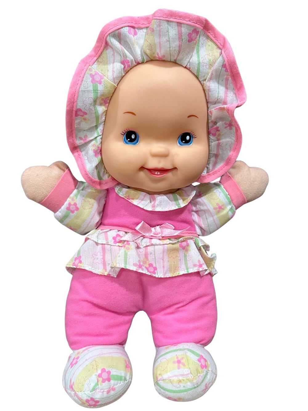 Baby's First Giggles 13" Baby Doll Plush Soft Body Pink Girl Baby Doll VoiceBox